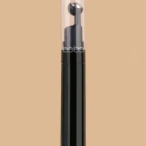 Sleek 15ml black slim roll-on bottle with a metal roller ball applicator and clear cap.