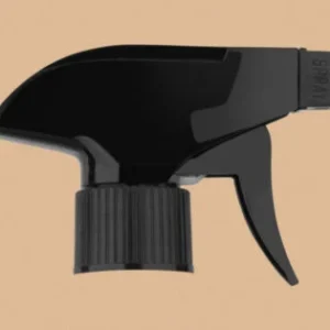 Black trigger sprayer replacement head for bottles.
