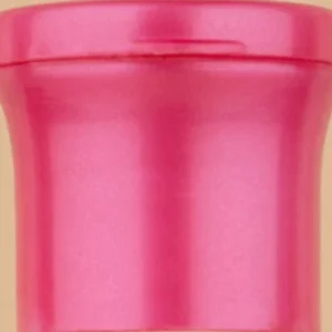 Close-up shot of a metallic pink flip-top plastic cap for a GULABARY bottle.