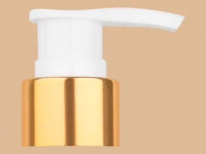 Clear PET Boston bottle with a white flip-top cap and a gold ring accent.