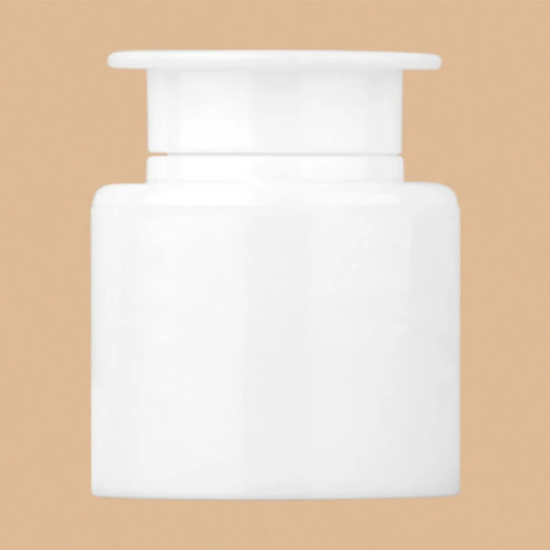 WHITE-WK-CAP-800x800 Plain white wide-mouth plastic screw cap for pharmaceutical or cosmetic jars.